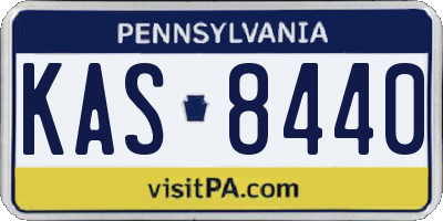 PA license plate KAS8440