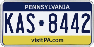 PA license plate KAS8442