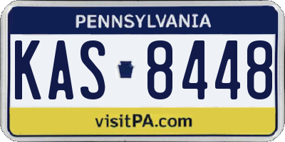 PA license plate KAS8448