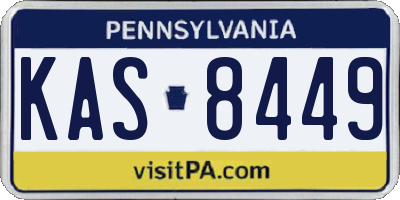 PA license plate KAS8449