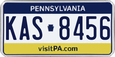 PA license plate KAS8456