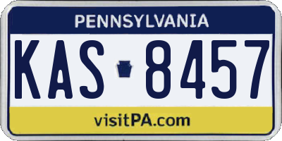 PA license plate KAS8457