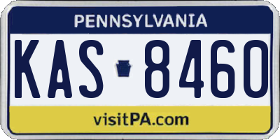 PA license plate KAS8460