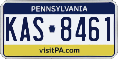 PA license plate KAS8461