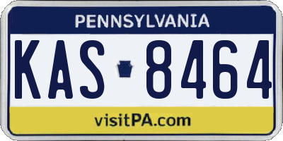 PA license plate KAS8464
