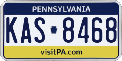 PA license plate KAS8468