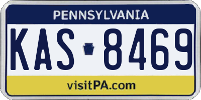 PA license plate KAS8469