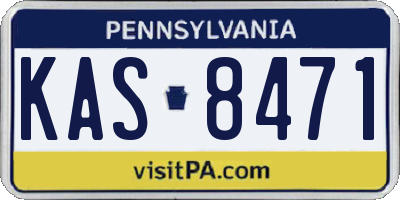 PA license plate KAS8471