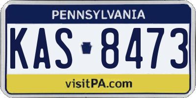 PA license plate KAS8473