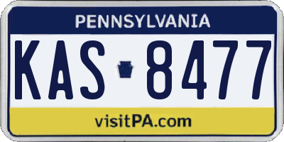 PA license plate KAS8477