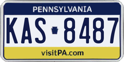PA license plate KAS8487