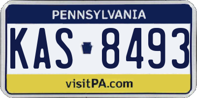 PA license plate KAS8493