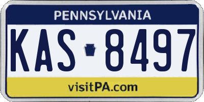 PA license plate KAS8497