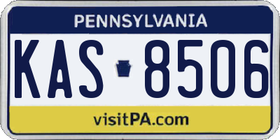 PA license plate KAS8506