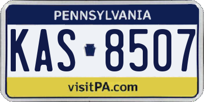 PA license plate KAS8507