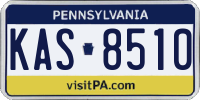 PA license plate KAS8510