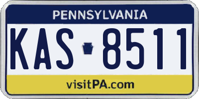 PA license plate KAS8511