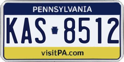 PA license plate KAS8512