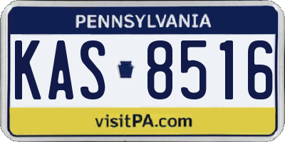 PA license plate KAS8516
