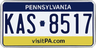 PA license plate KAS8517