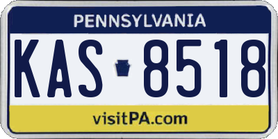 PA license plate KAS8518