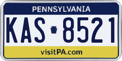 PA license plate KAS8521
