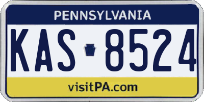 PA license plate KAS8524