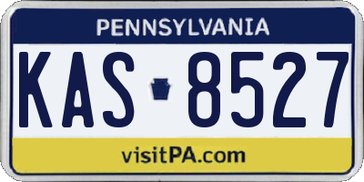 PA license plate KAS8527