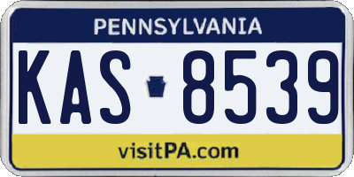 PA license plate KAS8539
