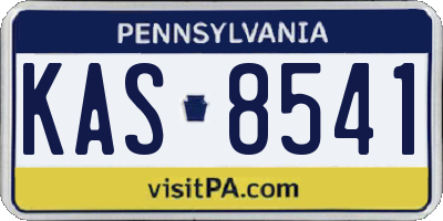 PA license plate KAS8541
