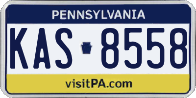 PA license plate KAS8558