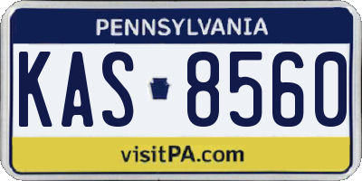 PA license plate KAS8560