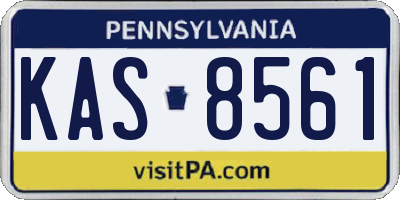 PA license plate KAS8561