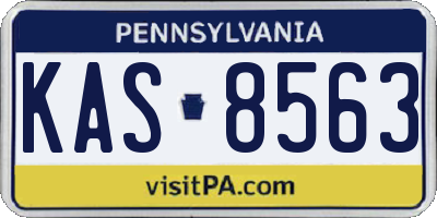 PA license plate KAS8563
