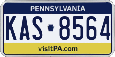 PA license plate KAS8564
