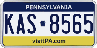 PA license plate KAS8565
