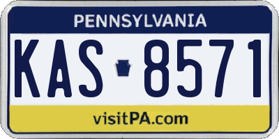 PA license plate KAS8571