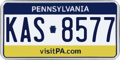 PA license plate KAS8577