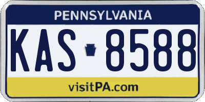 PA license plate KAS8588
