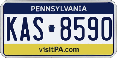 PA license plate KAS8590