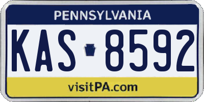 PA license plate KAS8592