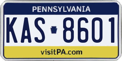 PA license plate KAS8601
