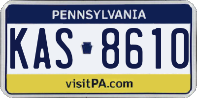 PA license plate KAS8610