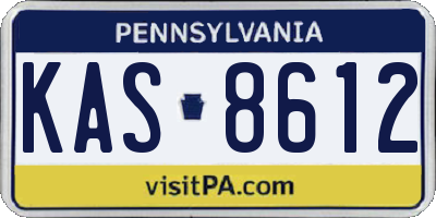 PA license plate KAS8612