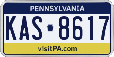 PA license plate KAS8617
