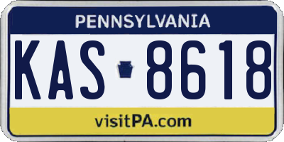 PA license plate KAS8618