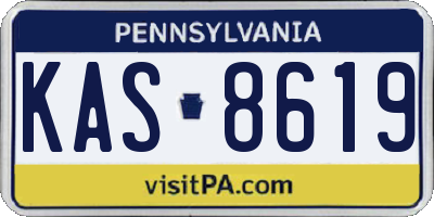 PA license plate KAS8619