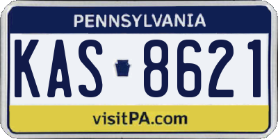 PA license plate KAS8621