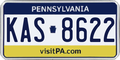 PA license plate KAS8622