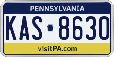 PA license plate KAS8630